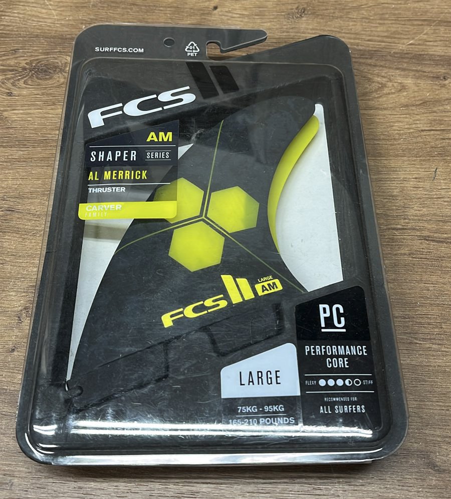 Quilhas FCS II AM PC Tri - Al Merrick Large Preto/Amarelo - Home
