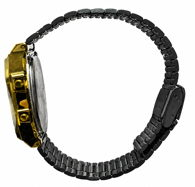 REL CASIO VINTAGE DIGITAL A168WEGB-1BDF DOURADO/PRETO