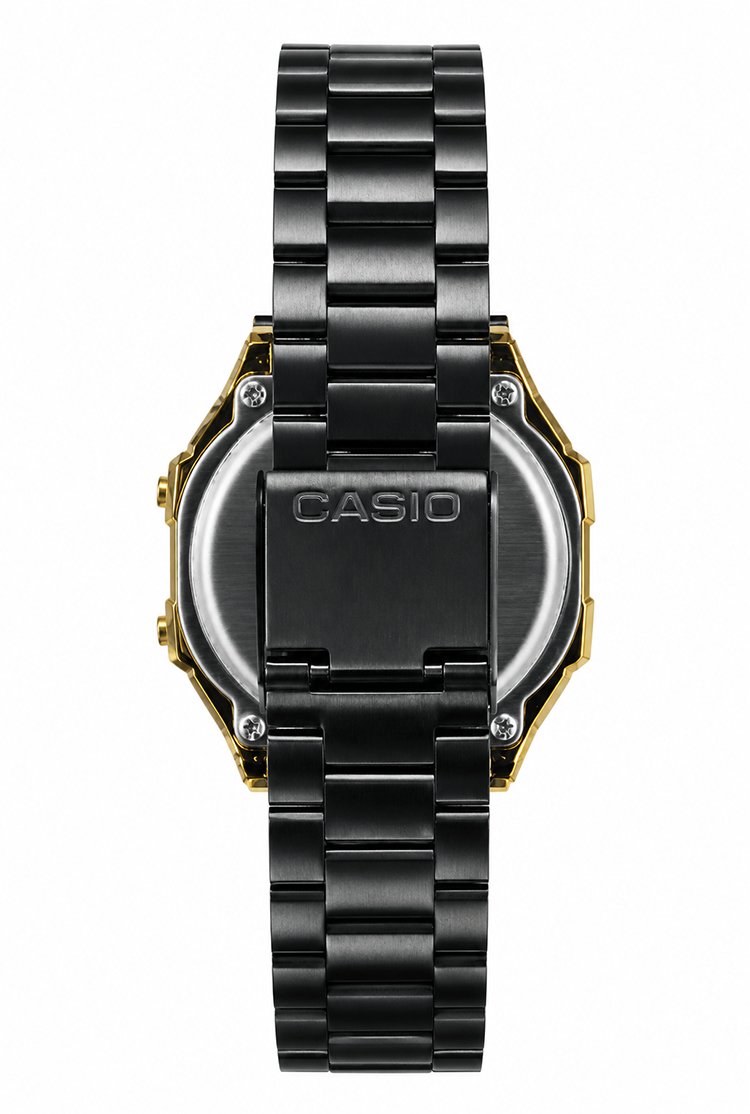 REL CASIO VINTAGE DIGITAL A168WEGB-1BDF DOURADO/PRETO