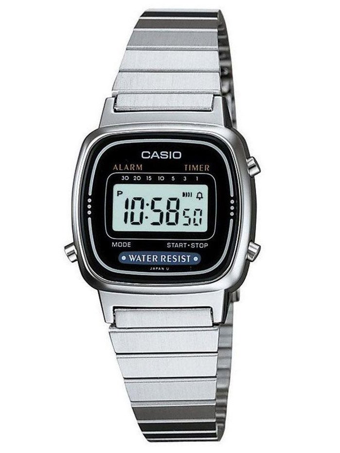 Relógio Casio Vintage Digital LA670WA-1DF-SC - Prata