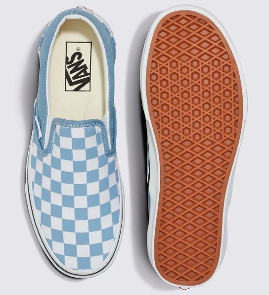 Tênis Feminino Vans Classic Slip-On Checkerboard - Color Theory Dusty Blue