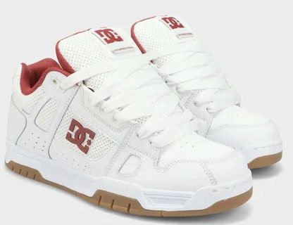 Tênis Masculino DC Stag Imp - White/Brick Red