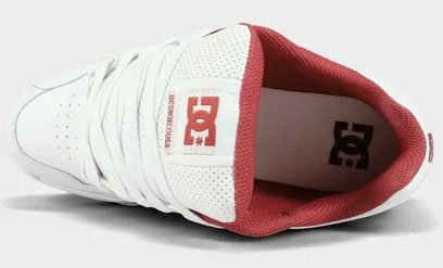 Tênis Masculino DC Stag Imp - White/Brick Red
