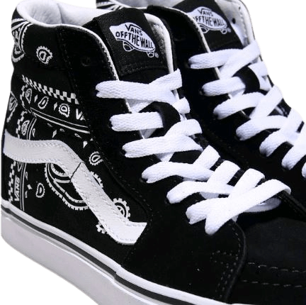 Tênis Masculino Vans SK8-HI Skate Peace Paisley - Black/True White