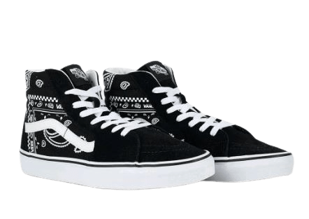 Tênis Masculino Vans SK8-HI Skate Peace Paisley - Black/True White
