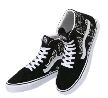 PEACE  Tênis Masculino Vans SK8-HI Skate Peace Paisley - Black/True White