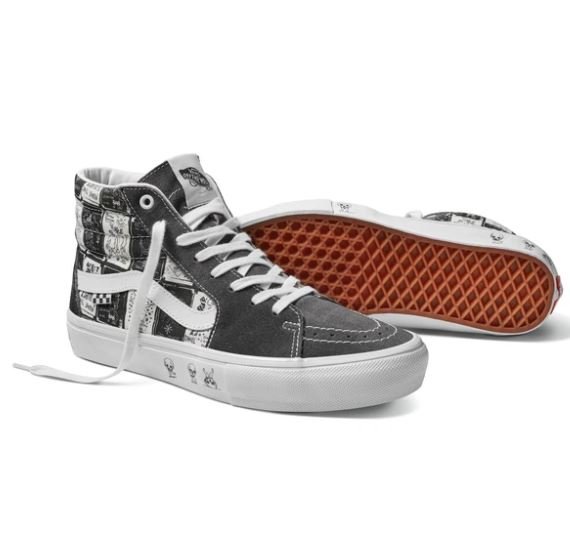 Tênis Masculino Vans Skate SK8-HI x Daniel Johnston - Raven - Home