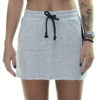 Saia Feminina Loveboard Moletom - Cinza Mesclado