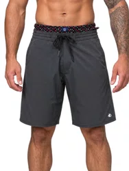 Bermuda De Banho Masculina Hibrida Lisa - Preto