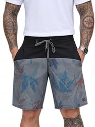 Bermuda De Banho VLCS Plants Marine - Preto/Cinza