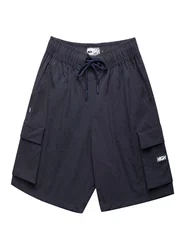 Bermuda De Elástico High Ripstop Shorts - Navy