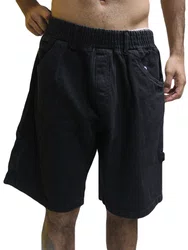 Bermuda De Elástico Masculina Blinca Jogger Sarja - Preto