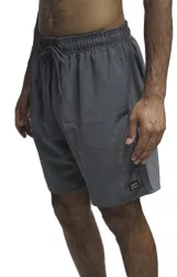 Bermuda De Elástico Masculina Vlcs Lisa - Cinza