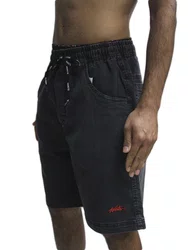 Bermuda De Elástico Masculina Wats Jeans - Preto