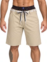 Bermuda De Passeio Masculina Hocks Sarja Enigma - Caqui