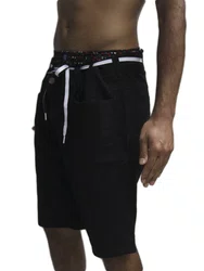 Bermuda De Passeio Masculina Sarja Hocks Field - Preto