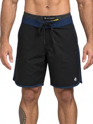 Bermuda De Passeio Masculina Surfly Perna Redonda Lisa - Preto