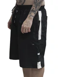 Bermuda De Passeio Masculina Wats Nylon Faixa - Preto