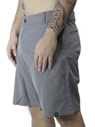 Bermuda Hibrida Hb Lisa Botão - Chumbo