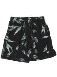 Bermuda Infantil Freesurf Water Leaves - Preto