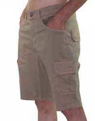 Bermuda Masculina de Passeio Blinca Sarja Cargo - Caqui