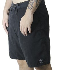 Bermuda Masculina Hibrida HB Liso Cupro Like - Preto