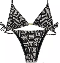 Biquini Rip Curl Cortininha Alca Fina Loulu Sliding - Tri Black