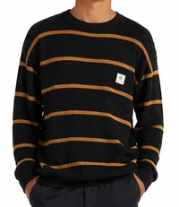 Blusa Masculina Element Tricotado - Preto/Mostarda