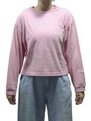 Blusinha Feminina Billabong Wave Manga Longa Estampada - Rosa