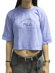 Blusinha Feminina Fila Vita Sportiva Manga Curta Estampada - Roxo