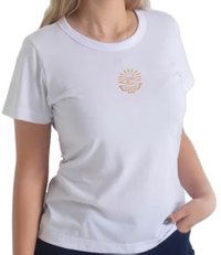 Blusinha Feminina Rip Curl Icons Of Surf Fitted M/Curta - Branco