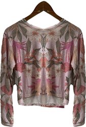 Blusinha Feminina Rip Curl North Tallows Manga Longa  - Floral/Rosa