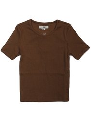 Blusinha Feminina Rip Curl Premium Surf Manga Curta Estampada - Marrom