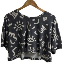 Blusinha Feminina Rip Curl The Search Cropped  - Preto/Simbolos