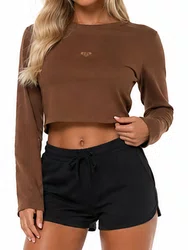 Blusinha Feminina Roxy Manga Longa Casual - Marrom