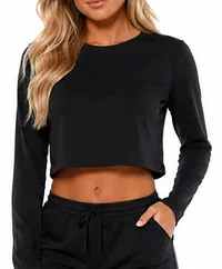 Blusinha Feminina Roxy Manga Longa Casual - Preto