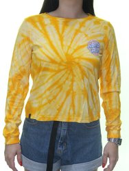 Blusinha Feminina Santa Cruz Funk Dot Manga Longa Estampada  - Tie Dye/Laranja