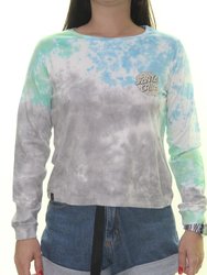 Blusinha Feminina Santa Cruz Funky Dot Manga Longa Estampada - Tie Dye/Cinza