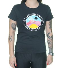 Blusinha Feminina Session For Women Manga Curta Estampada - Preto