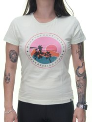 Blusinha Feminina Session Happy Girls Manga Curta Estampada - Verde Água