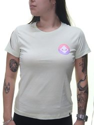 Blusinha Feminina Session Vibes Manga Curta Estampada - Verde Água