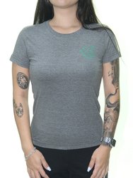 Blusinha Feminina Session Viva Simples Manga Curta Estampada - Grafite Mesclado