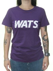 Blusinha Feminina Wats Logo Recorte Manga Curta Estampada - Roxo