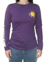 Blusinha Feminina Wats Smile Manga Longa Estampada - Roxo
