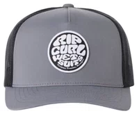 Boné Aba Curva Rip Curl WetSuit Icon Trucker - Preto/Cinza