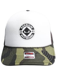 Boné Aba Curva Session Otto Skateboard - Branco/Camuflado