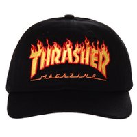 Boné Aba Curva Thrasher Flame - Preto