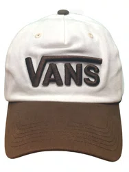 Boné Aba Curva Vans Drop V Logo - Bege/Marrom