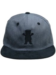Boné Aba Reta Grizzly Og Bear Unstructured - Cinza/Preto