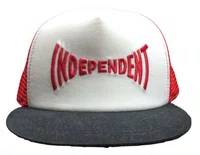 Boné Aba Reta Independent Trucker - Branco/Vermelho